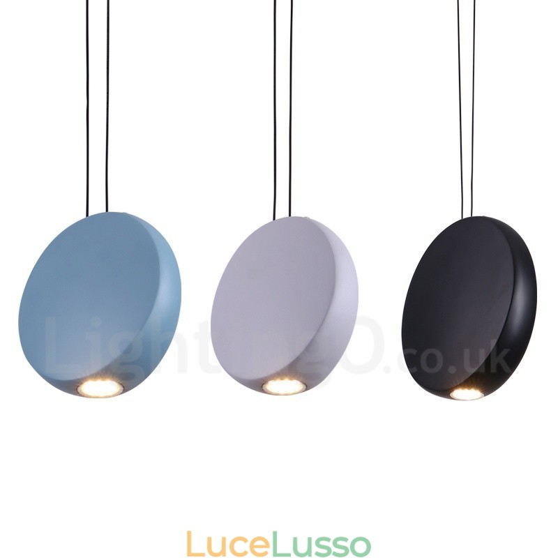 Lampada a sospensione moderna contemporanea in lega di alluminio a 1 luce con paralume in lega di alluminio