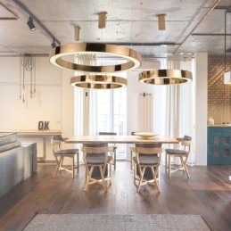 Lampada a sospensione moderna contemporanea in acciaio a 1 luce con paralume in acrilico