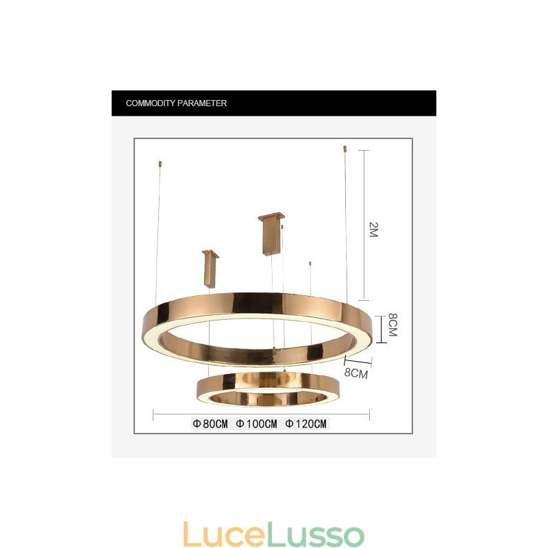 Lampada a sospensione moderna contemporanea in acciaio a 1 luce con paralume in acrilico