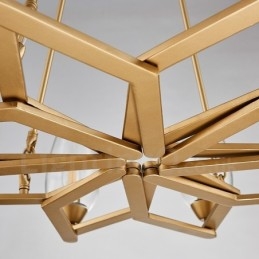 Lampada a sospensione moderna contemporanea in acciaio da 10 luci con paralume in vetro