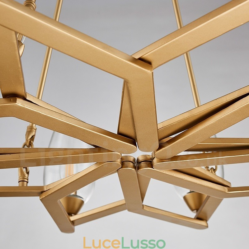 Lampada a sospensione moderna contemporanea in acciaio da 10 luci con paralume in vetro