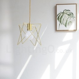 Lampada a sospensione moderna contemporanea in acciaio con paralume a 1 luce