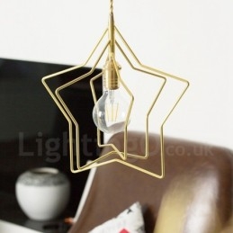Lampada a sospensione moderna contemporanea in ottone con paralume a 1 luce