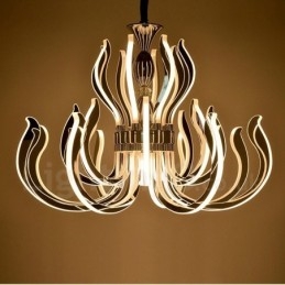 Lampadario moderno contemporaneo in acrilico da 24 luci con paralume in acrilico