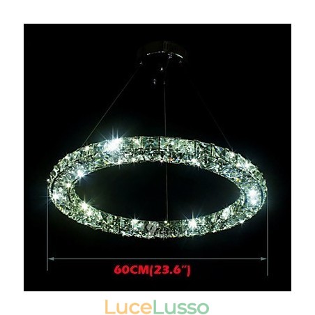 Lampada a sospensione in cristallo moderna, singola, a tre lati, K9, per interni, lampade da soffitto Lampada a sospensione in cristallo moderna, singola, a tre lati, K9, per interni, lampade da soffitto