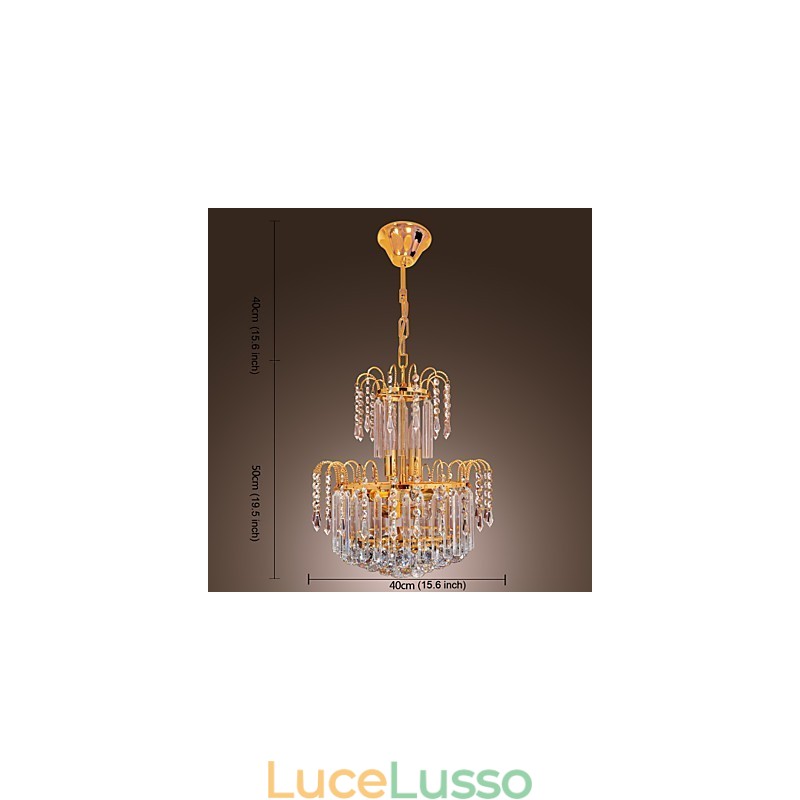 Lampadario di cristallo di lusso con 7 luci