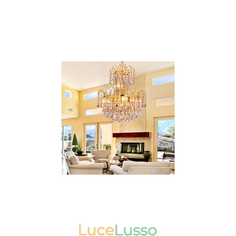 Lampadario di cristallo di lusso con 7 luci