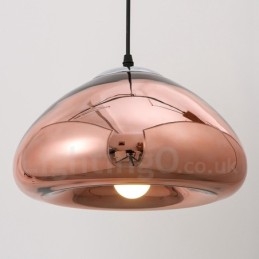 Lampada a sospensione moderna contemporanea in vetro a 1 luce con paralume in vetro