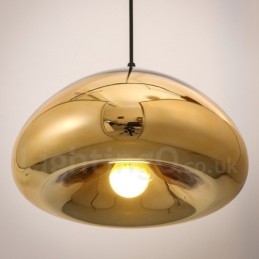 Lampada a sospensione moderna contemporanea in vetro a 1 luce con paralume in vetro