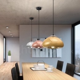 Lampada a sospensione moderna contemporanea in vetro a 1 luce con paralume in vetro