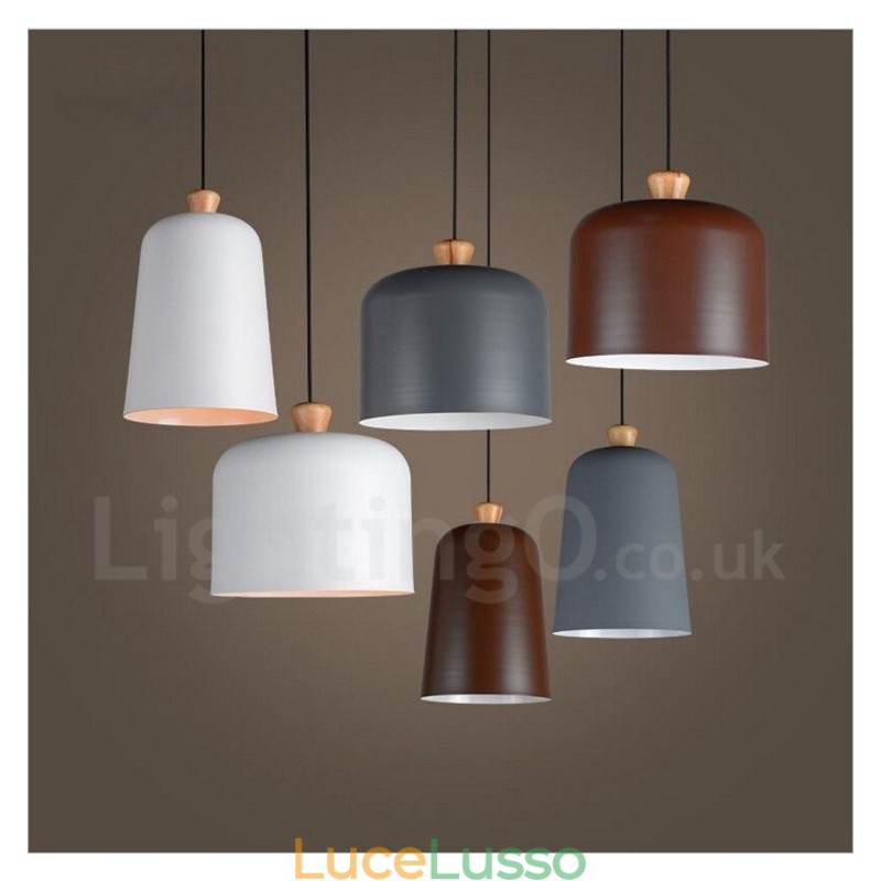 Lampada a sospensione moderna contemporanea in lega di alluminio a 1 luce con paralume in lega di alluminio
