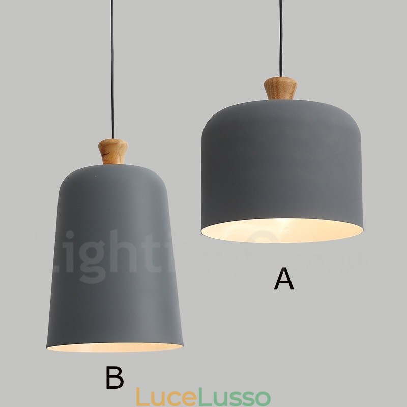 Lampada a sospensione moderna contemporanea in lega di alluminio a 1 luce con paralume in lega di alluminio