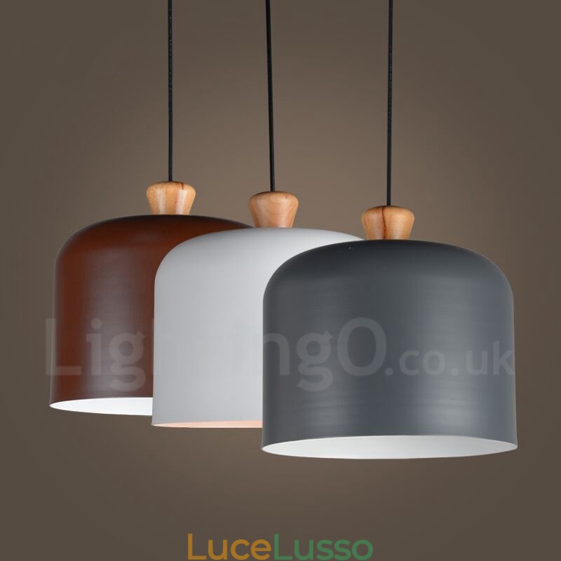 Lampada a sospensione moderna contemporanea in lega di alluminio a 1 luce con paralume in lega di alluminio