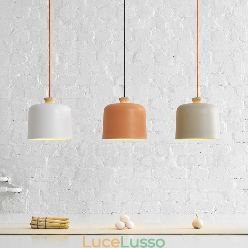 Lampada a sospensione moderna contemporanea in lega di alluminio a 1 luce con paralume in lega di alluminio