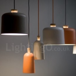 Lampada a sospensione moderna contemporanea in lega di alluminio a 1 luce con paralume in lega di alluminio