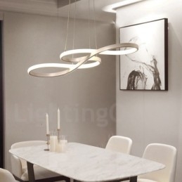 Lampada a sospensione moderna e contemporanea in lega di alluminio con paralume in acrilico