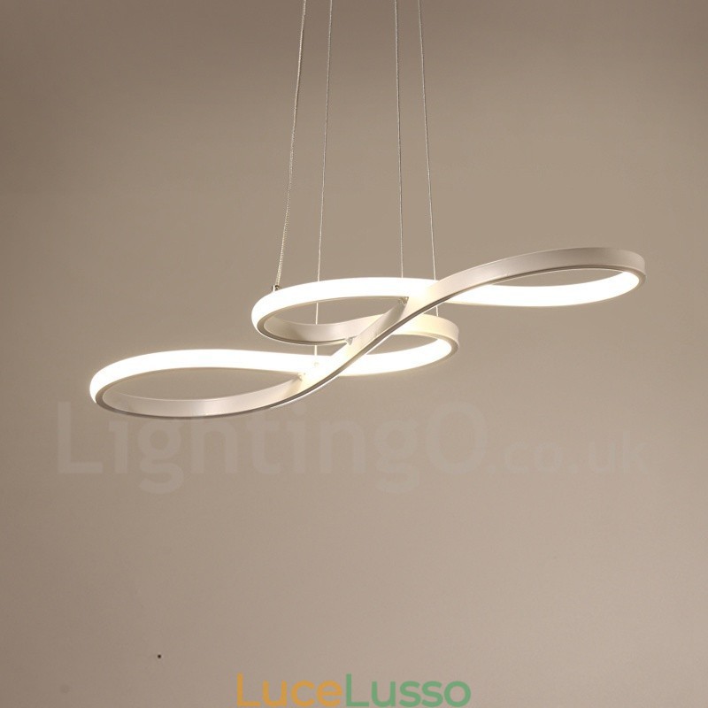 Lampada a sospensione moderna e contemporanea in lega di alluminio con paralume in acrilico