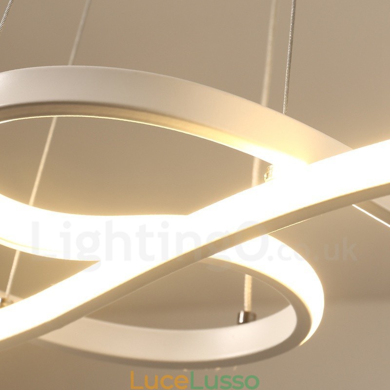 Lampada a sospensione moderna e contemporanea in lega di alluminio con paralume in acrilico