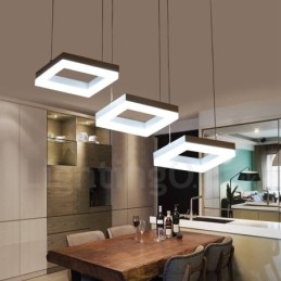 Lampada a sospensione moderna contemporanea in lega di alluminio a 3 luci con paralume in acrilico