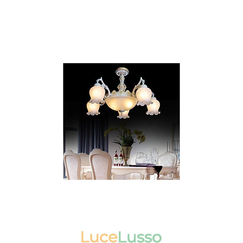 Lampadario Tradizionale Classico Vintage Retro Metallo