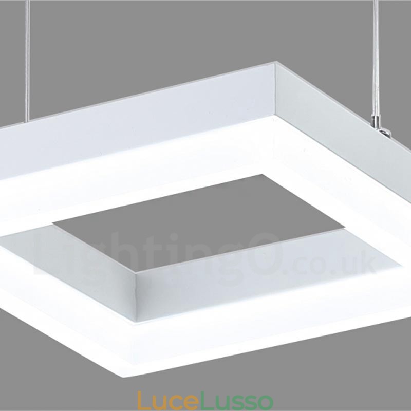 Lampada a sospensione moderna contemporanea in lega di alluminio a 6 luci con paralume in acrilico