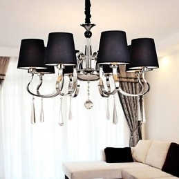 Lampadario tradizionale classico in metallo nichel
