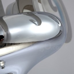 Lampadario moderno contemporaneo dimmerabile a 8 luci in acciaio con paralume in acrilico