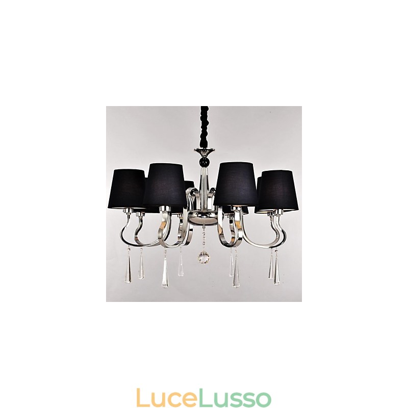 Lampadario tradizionale classico in metallo nichel