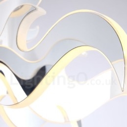 Lampadario moderno contemporaneo dimmerabile in acciaio a 12 luci con paralume in acrilico
