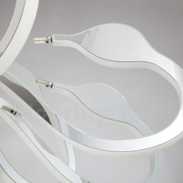 Lampadario moderno contemporaneo dimmerabile in acciaio a 12 luci con paralume in acrilico