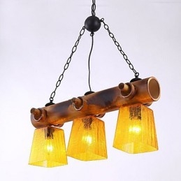 Lampadario in bambù stile country europeo mediterraneo americano