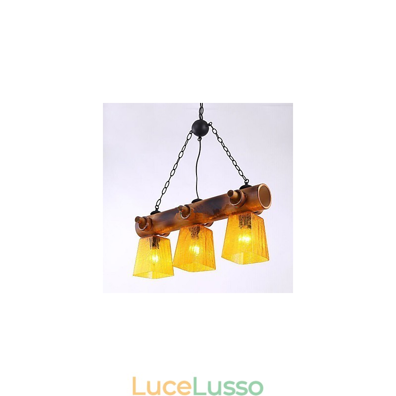 Lampadario in bambù stile country europeo mediterraneo americano