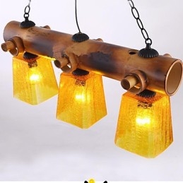 Lampadario in bambù stile country europeo mediterraneo americano