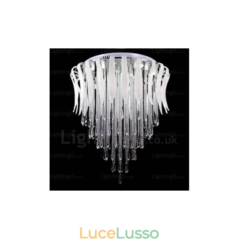 12 luci da soffitto moderne e contemporanee con paralume in cristallo