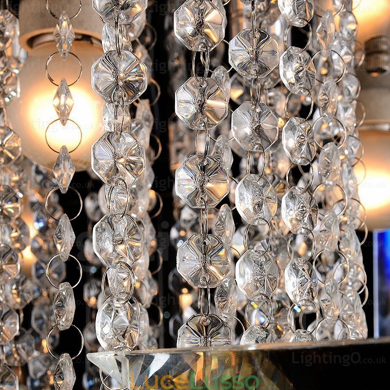 6 luci da soffitto moderne e contemporanee con paralume in cristallo
