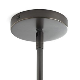 Lampadario tradizionale con 6 luci e paralume in vetro a bolle