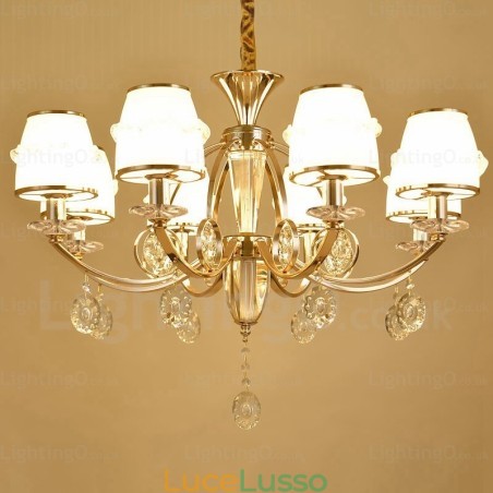 Lampadario nordico a 6 luci con paralume in vetro Lampadario nordico a 6 luci con paralume in vetro