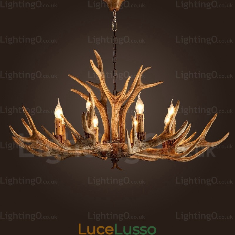 Lampadario moderno contemporaneo nordico rustico country a 8 luci