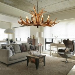 Lampadario moderno contemporaneo nordico rustico country a 8 luci