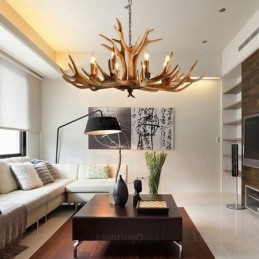 Lampadario moderno contemporaneo nordico rustico country a 8 luci