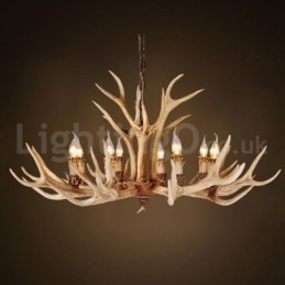 Lampadario moderno contemporaneo nordico rustico country a 8 luci