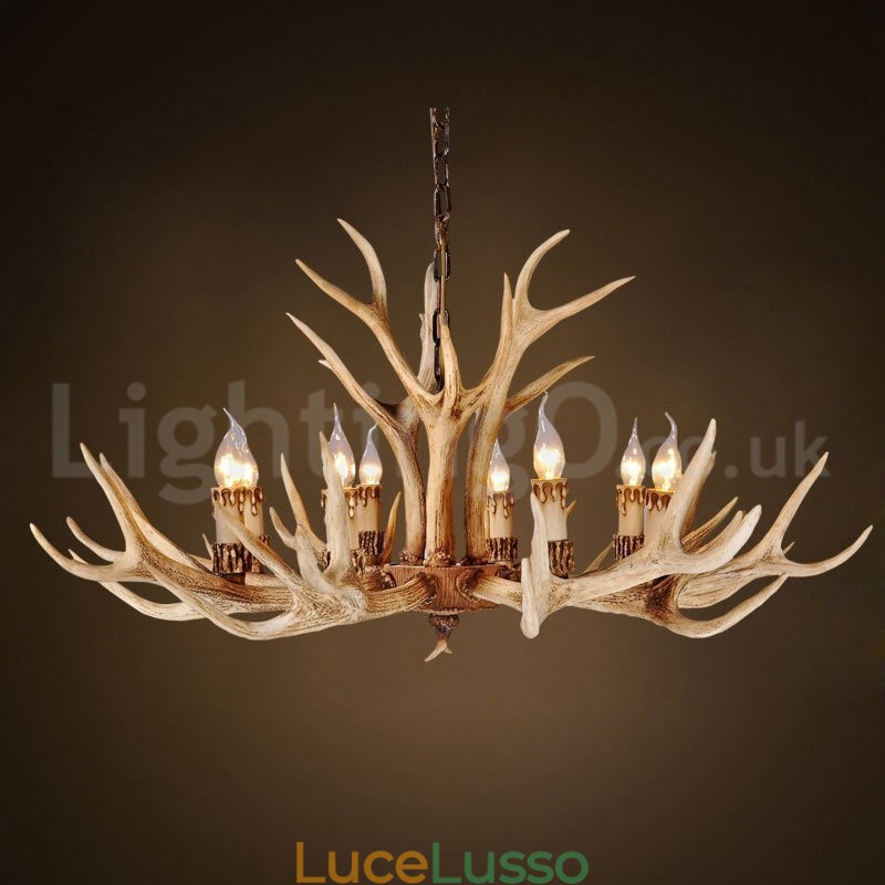 Lampadario moderno contemporaneo nordico rustico country a 8 luci