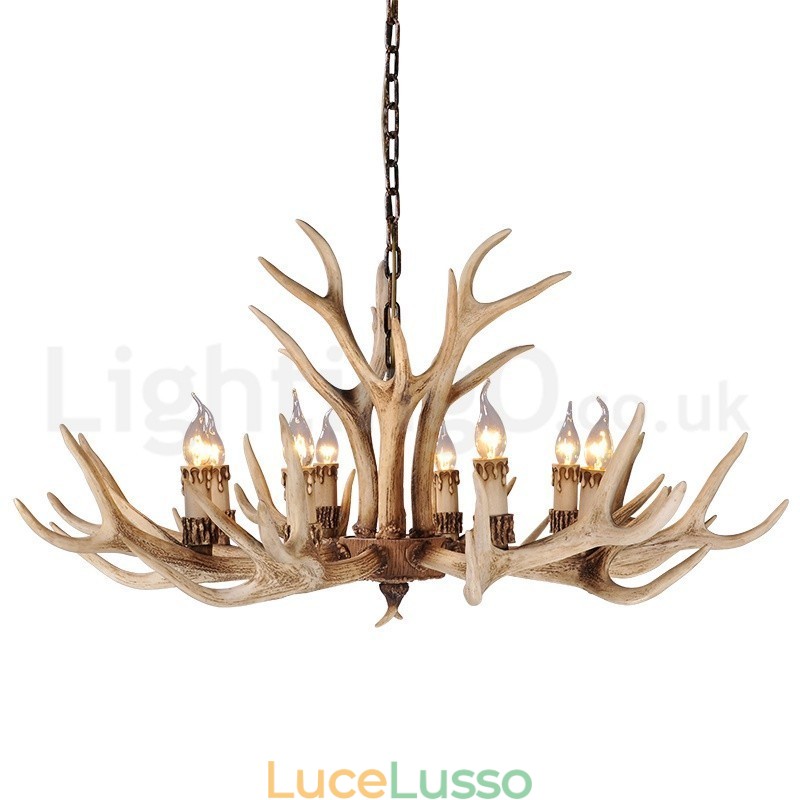 Lampadario moderno contemporaneo nordico rustico country a 8 luci