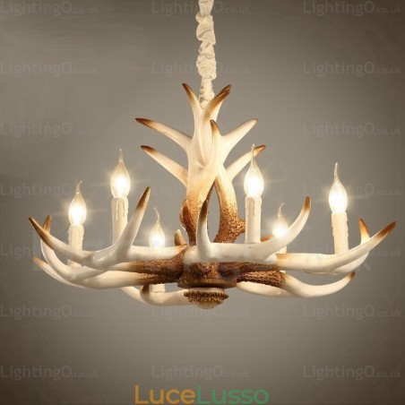Lampadario retrò vintage a 6 luci Lampadario retrò vintage a 6 luci