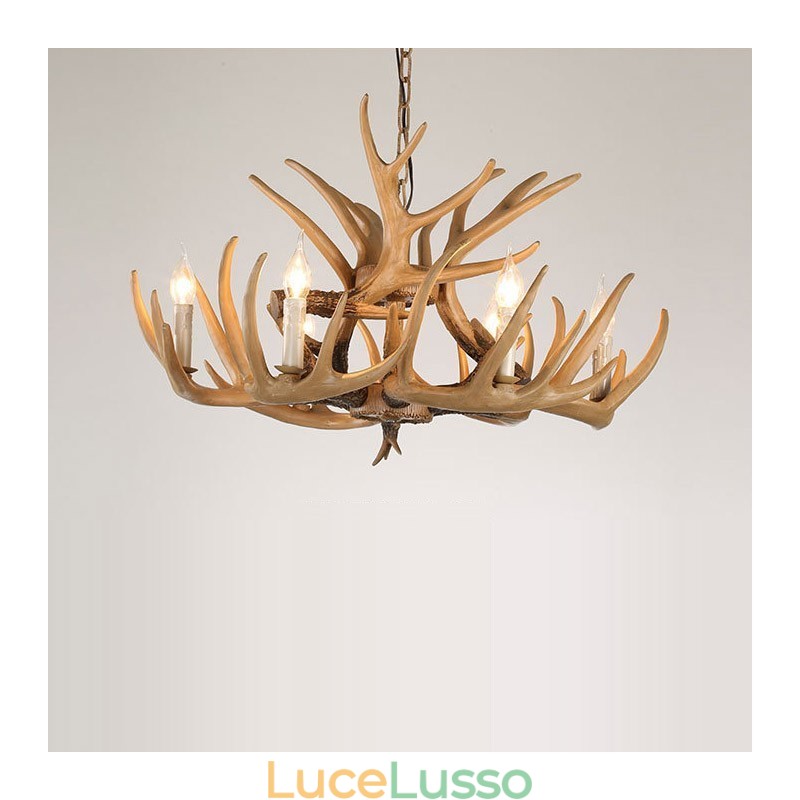 Lampadario retrò vintage a 6 luci