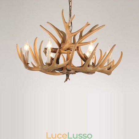 Lampadario retrò vintage a 6 luci Lampadario retrò vintage a 6 luci