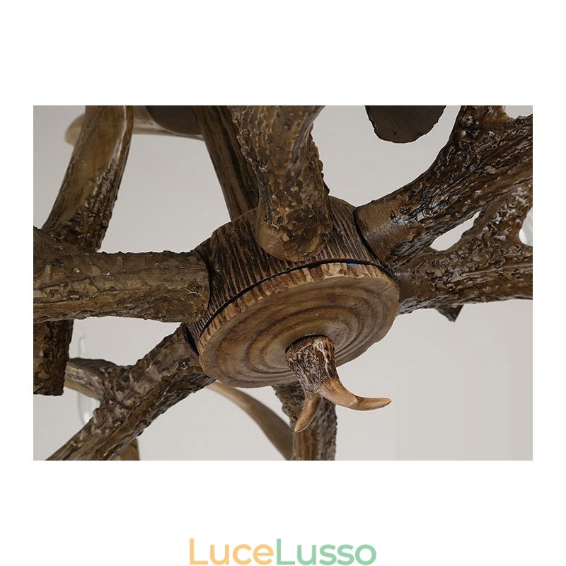 Lampadario retrò vintage a 6 luci