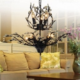 Lampadario rustico country a 8 luci