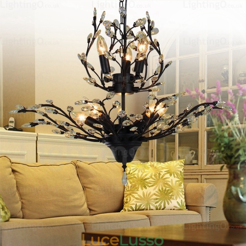 Lampadario rustico country a 8 luci