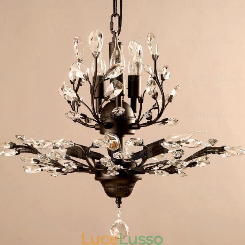 Lampadario rustico country a 8 luci